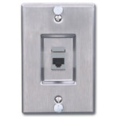 Siemon MX-WP-KU3-SS MAX Series Stainless Steel Wall Phone Faceplate with Keystone Module